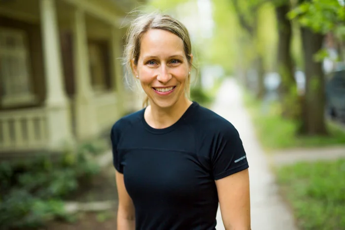 Woman smiling