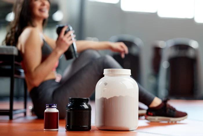Selective focus on supplements and protein power in gym